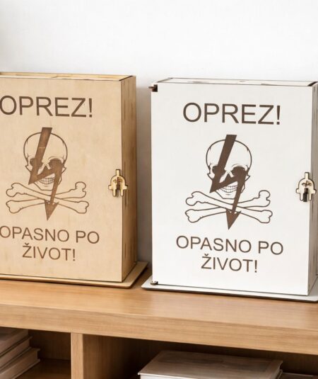 elektro ormarić za piće, poklon za električara, kutija za piće,